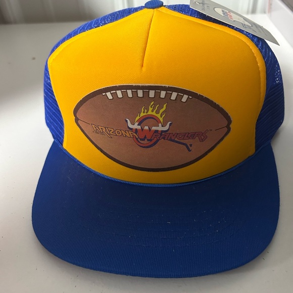 Other - USFL VTG NWT Arizona Wranglers Yellow and Blue Trucker Hat